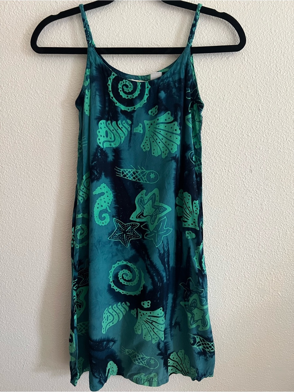 Eastern SU Green Seashell Slip Dress